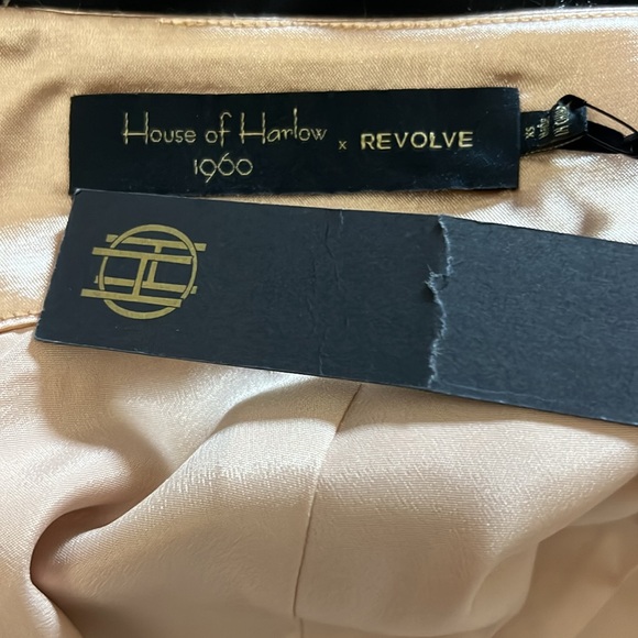 NWT Gold, silky wide leg pants. House of Harlow Revolve XS 20%Bundle Discount - Picture 4 of 6